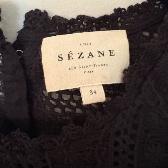 Sezane Madeleine blouse black size 34 - Picture 3 of 5